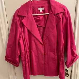 Hot pink Joan Rivers jacket size 3X